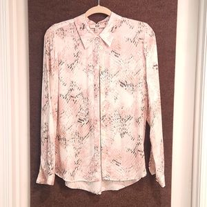 Light pink python print blouse. So pretty in person!! Very feminine.